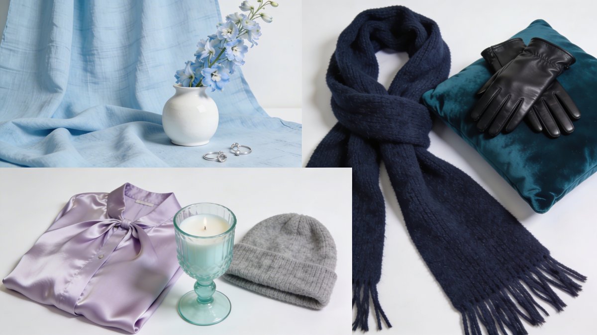 Illustratie van de vier tests om de koele ondertoon te bepalen: aderen, sieraden, stof en kleuren