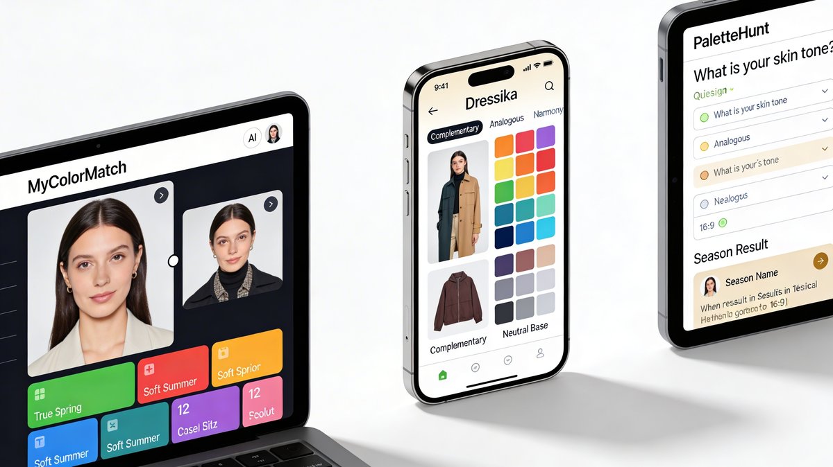 Vergelijking van gratis online kleuranalyse tools met Engelstalige interface